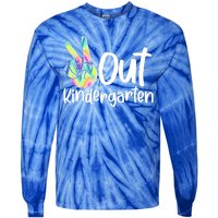 Peace Out Kindergarten Tie-Dye Long Sleeve Shirt