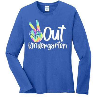 Peace Out Kindergarten Ladies Long Sleeve Shirt