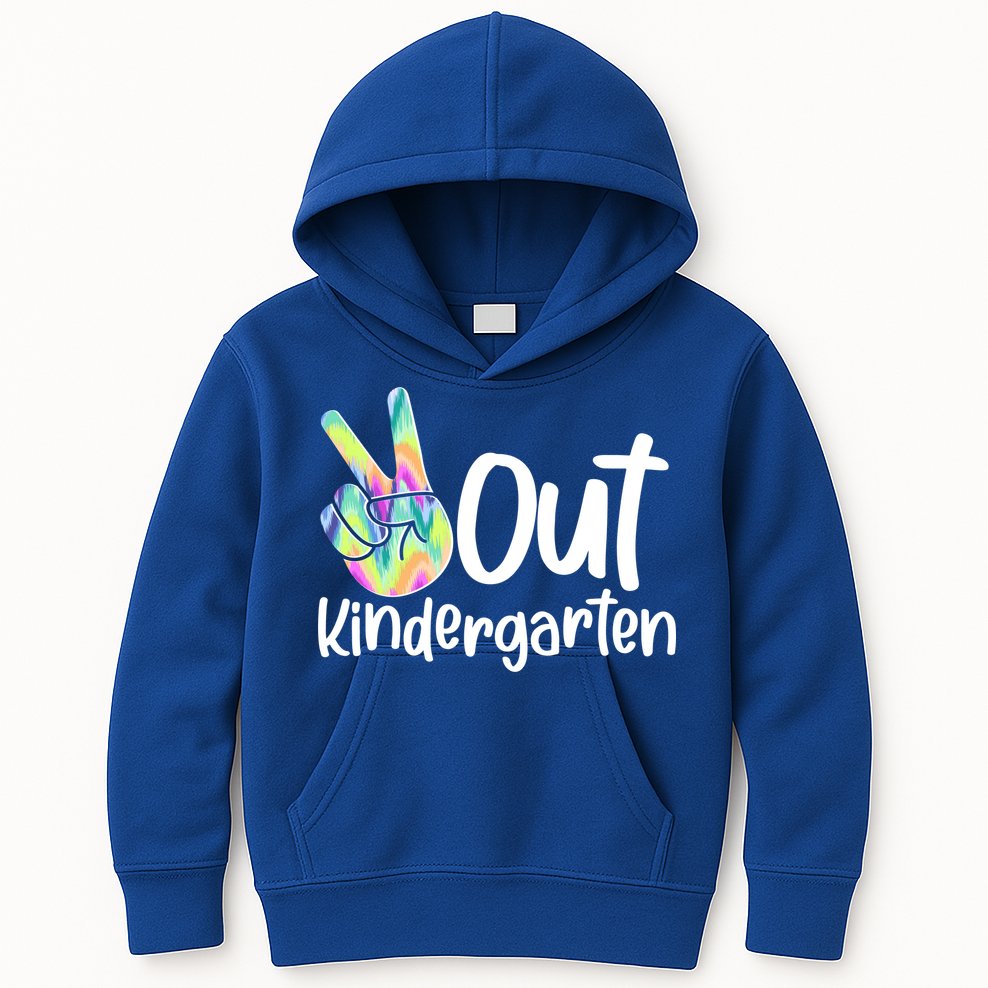 Peace Out Kindergarten Kids Hoodie