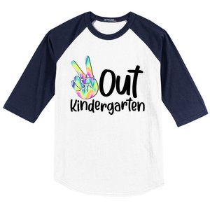 Peace Out Kindergarten Baseball Sleeve Shirt