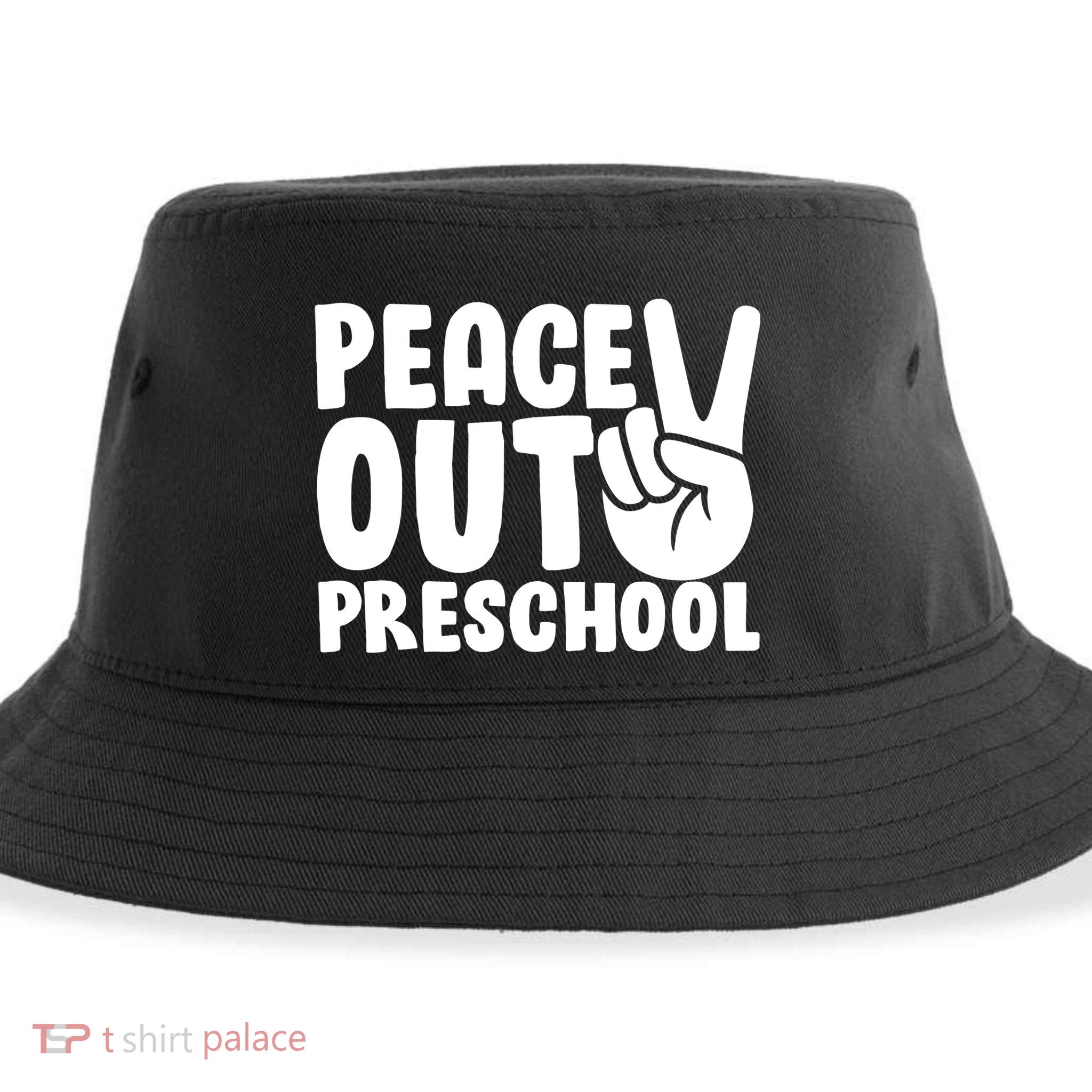 Peace Out Preschool Sustainable Bucket Hat