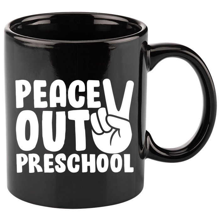 Peace Out Preschool 11oz C Handle Ceramic Mug