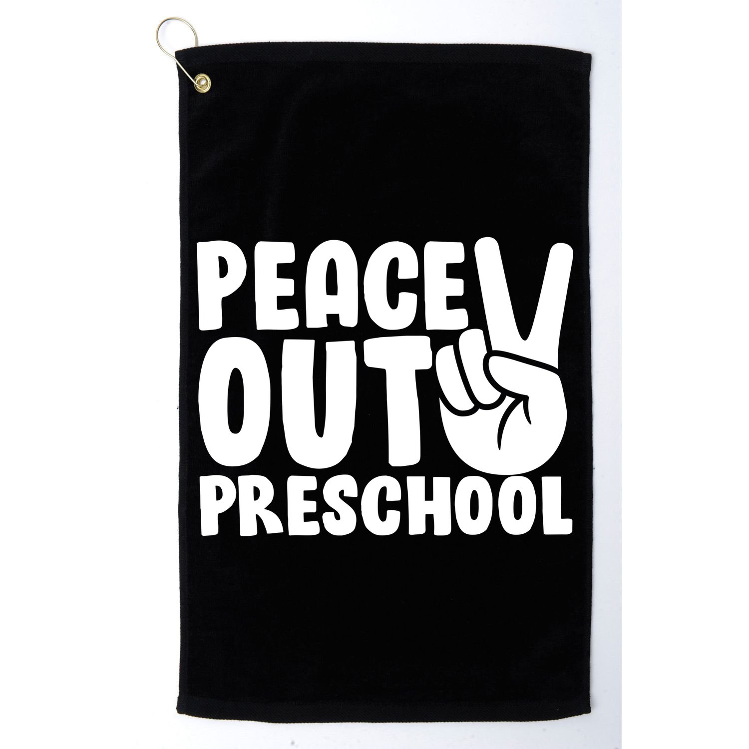 Peace Out Preschool Golf Towel