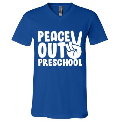 Peace Out Preschool V-Neck T-Shirt