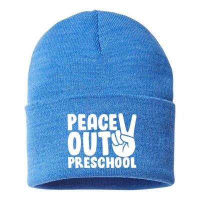 Peace Out Preschool Sustainable Knit Beanie
