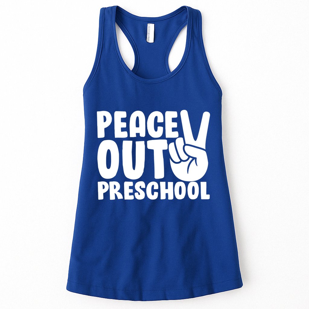 Peace Out Preschool Womens Tank Top