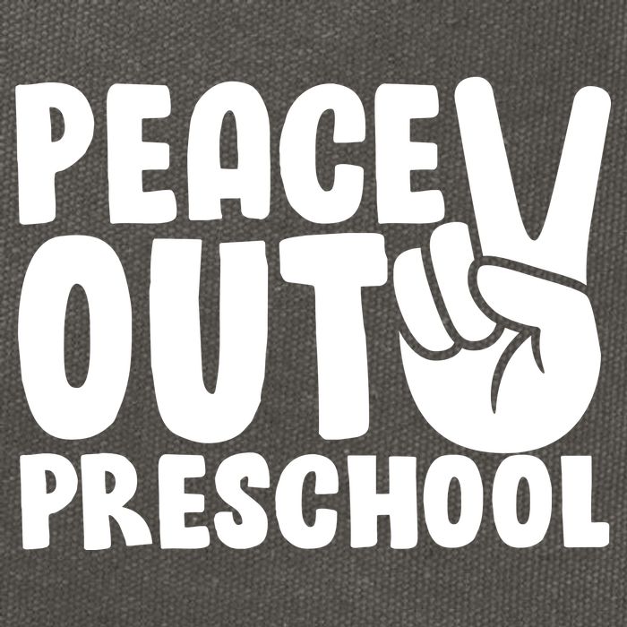 Peace Out Preschool Cotton Canvas Backpack