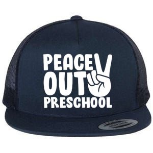 Peace Out Preschool Flat Bill Trucker Hat