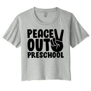 Peace Out Preschool Women's Crop Top Tee