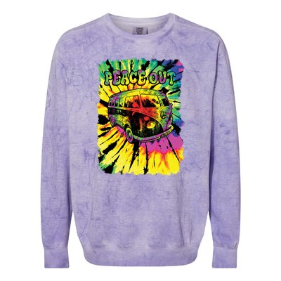 Peace Out Van Colorblast Crewneck Sweatshirt