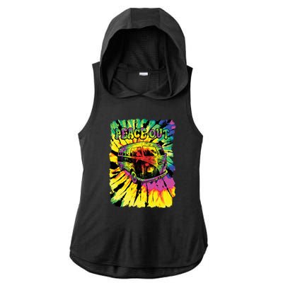 Peace Out Van Ladies PosiCharge Tri-Blend Wicking Draft Hoodie Tank