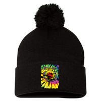 Peace Out Van Pom Pom 12in Knit Beanie