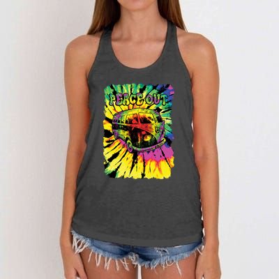 Peace Out Van Women's Knotted Racerback Tank