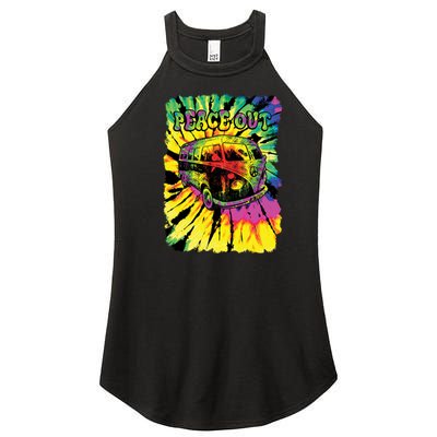 Peace Out Van Women's Perfect Tri Rocker Tank