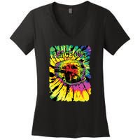 Peace Out Van Women's V-Neck T-Shirt