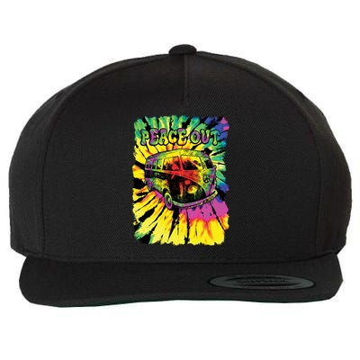 Peace Out Van Wool Snapback Cap