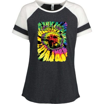 Peace Out Van Enza Ladies Jersey Colorblock Tee