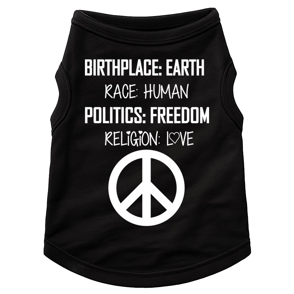 Peace Race Religion Politics Doggie Tank