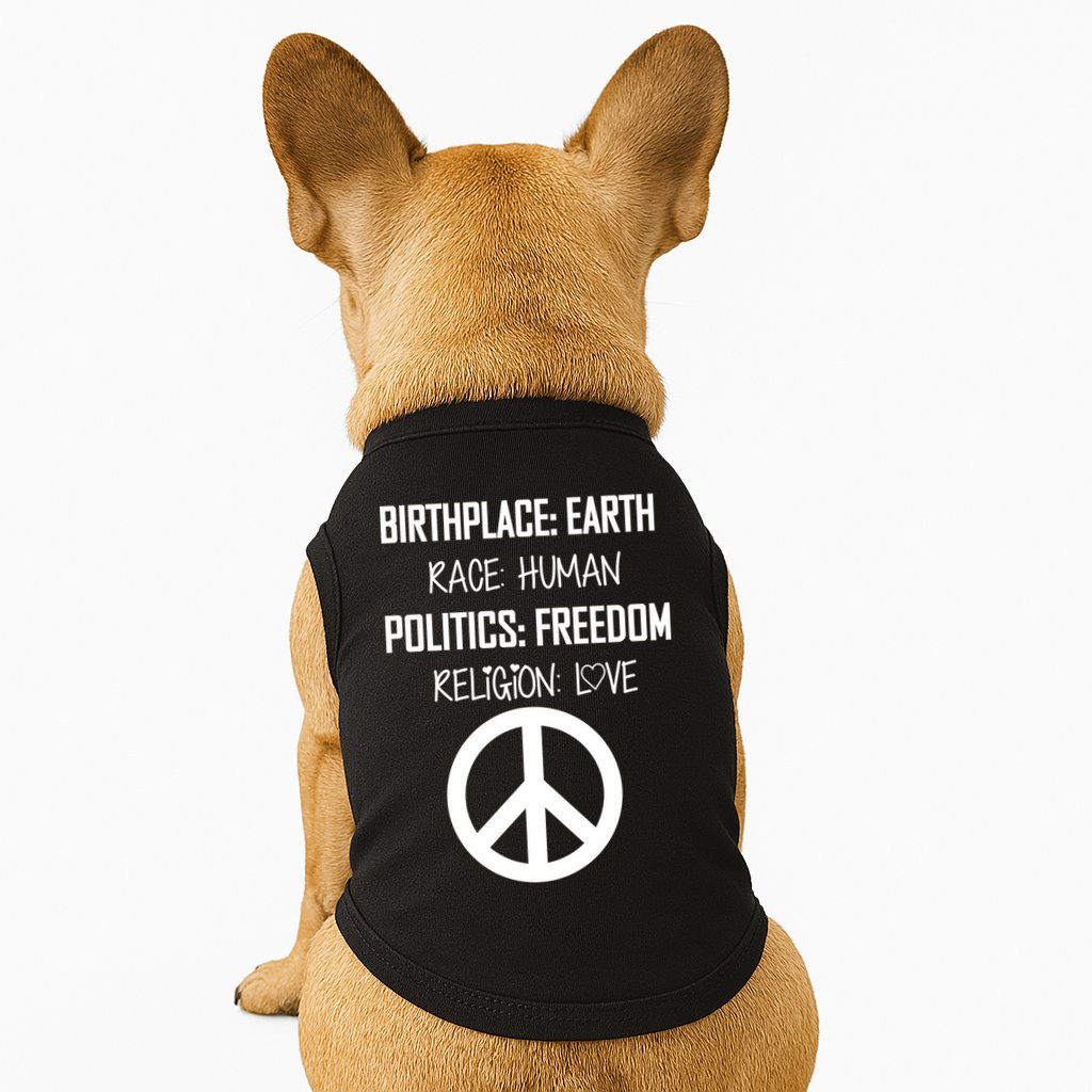 Peace Race Religion Politics Doggie Tank
