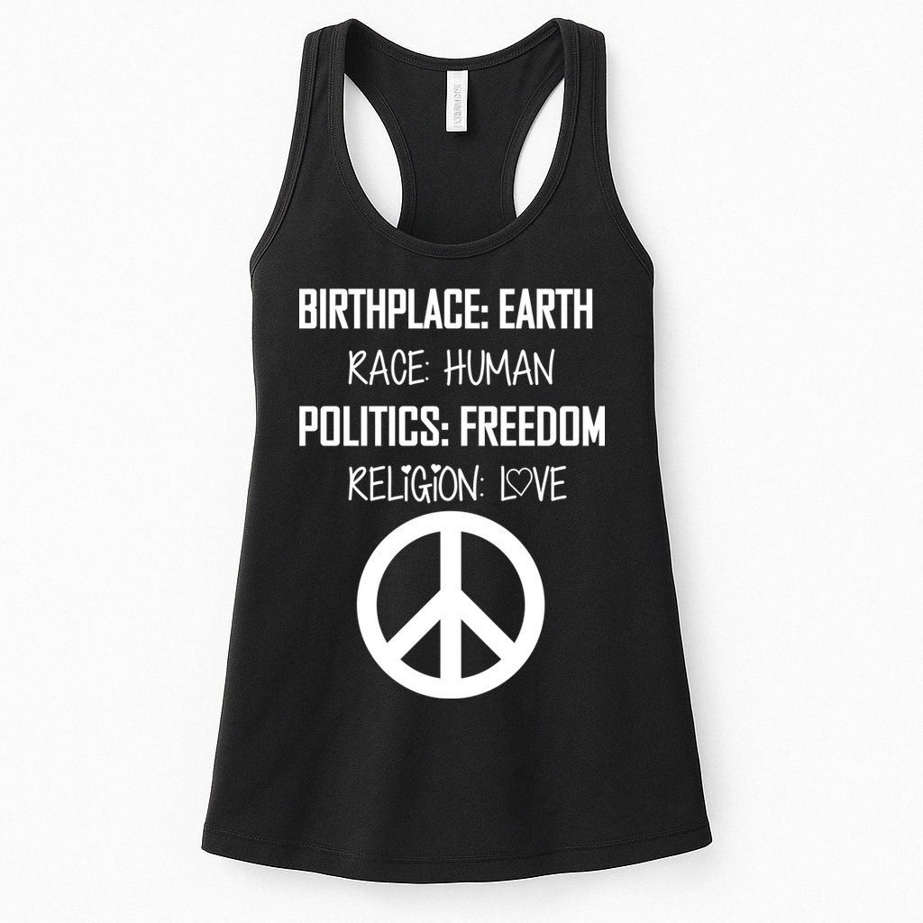 Peace Race Religion Politics Womens Tank Top