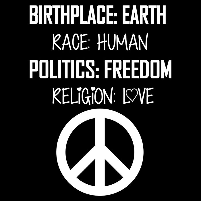 Peace Race Religion Politics Women's Crop Top Tee