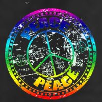 Peace Retro Tie Dyed Logo 7 Panel Mesh Trucker Snapback Hat