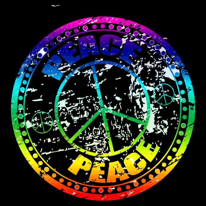 Peace Retro Tie Dyed Logo Backpack