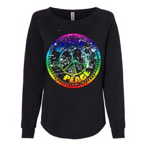 Peace Retro Tie Dyed Logo Womens California Wash Sweatshirt