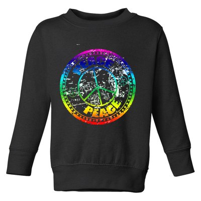 Peace Retro Tie Dyed Logo Toddler Sweatshirt