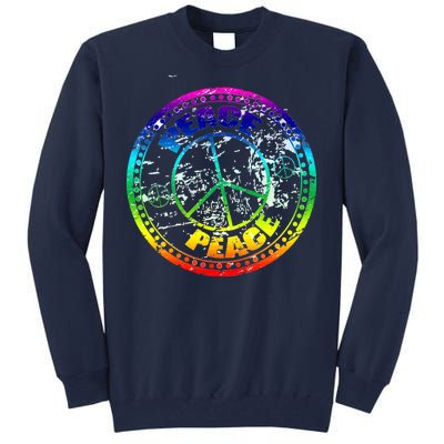 Peace Retro Tie Dyed Logo Tall Sweatshirt