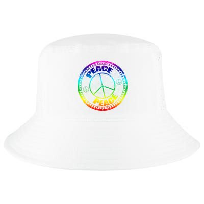 Peace Retro Tie Dyed Logo Cool Comfort Performance Bucket Hat