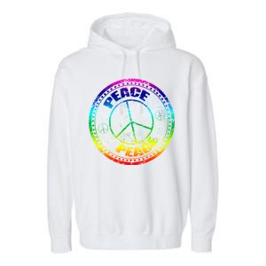 Peace Retro Tie Dyed Logo Garment-Dyed Fleece Hoodie