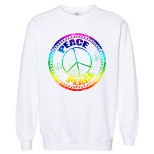 Peace Retro Tie Dyed Logo Garment-Dyed Sweatshirt