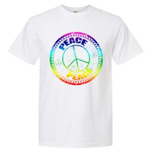 Peace Retro Tie Dyed Logo Garment-Dyed Heavyweight T-Shirt