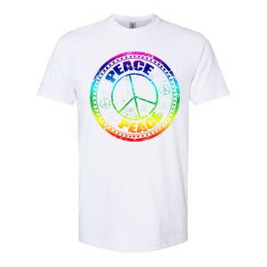 Peace Retro Tie Dyed Logo Softstyle CVC T-Shirt