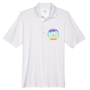 Peace Retro Tie Dyed Logo Men's Origin Performance Piqué Polo