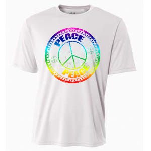 Peace Retro Tie Dyed Logo Cooling Performance Crew T-Shirt