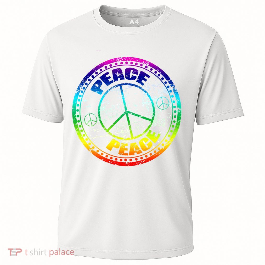 Peace Retro Tie Dyed Logo Performance Shirt