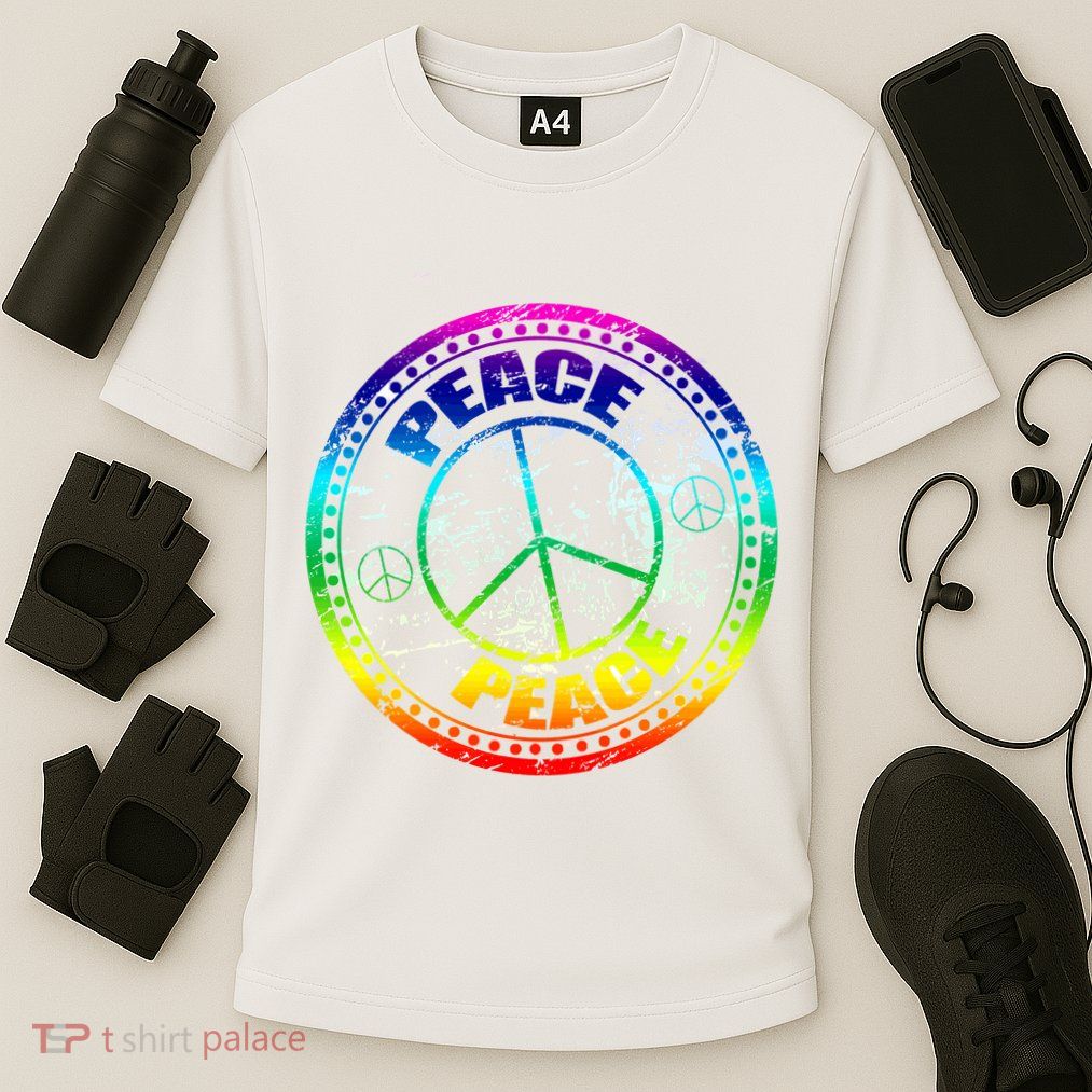 Peace Retro Tie Dyed Logo Performance Shirt