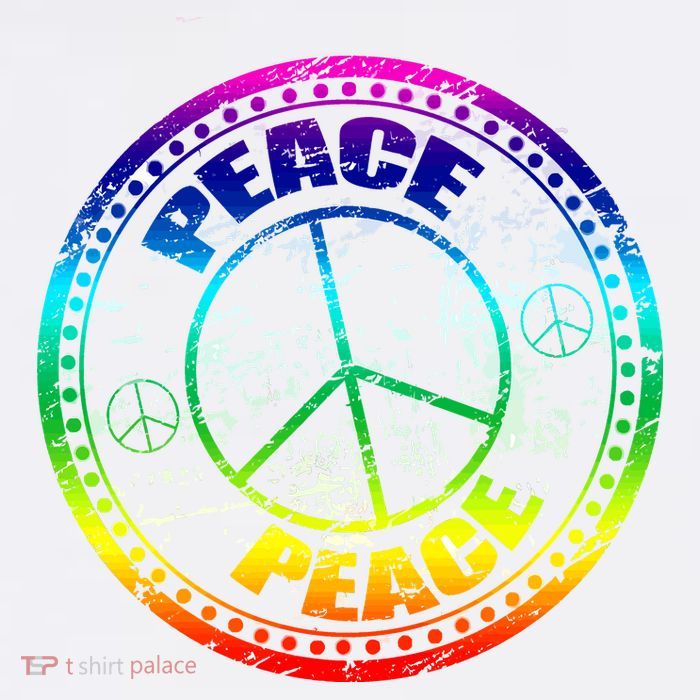 Peace Retro Tie Dyed Logo Performance Shirt