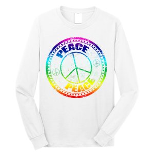 Peace Retro Tie Dyed Logo Long Sleeve Shirt