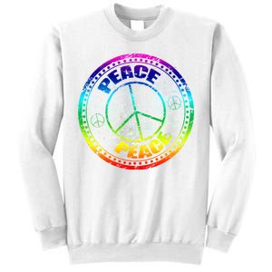 Peace Retro Tie Dyed Logo Sweatshirt