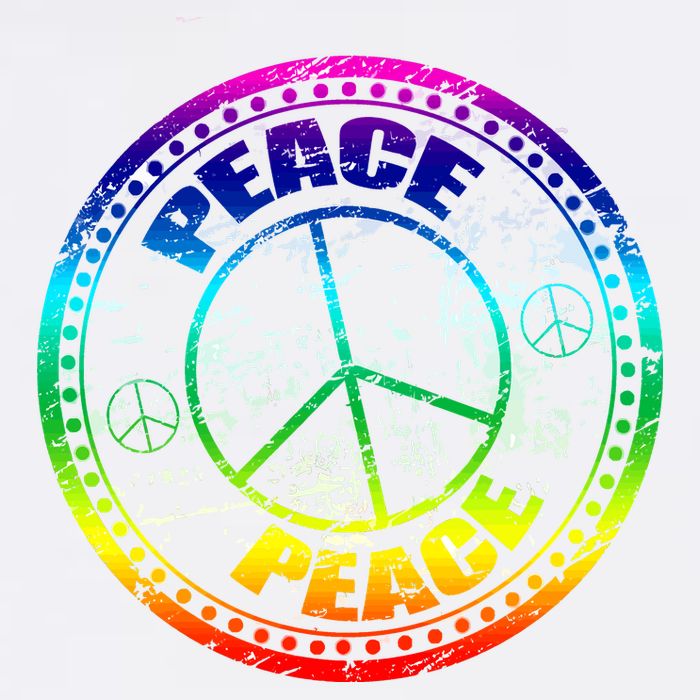Peace Retro Tie Dyed Logo 11oz C Handle Ceramic Mug