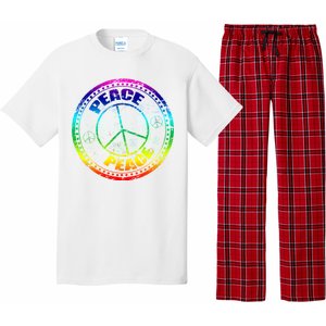 Peace Retro Tie Dyed Logo Pajama Set