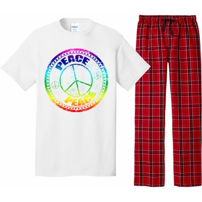 Peace Retro Tie Dyed Logo Pajama Set