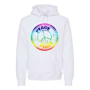 Peace Retro Tie Dyed Logo Premium Hoodie