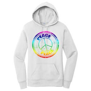 Peace Retro Tie Dyed Logo Women's Pullover Hoodie