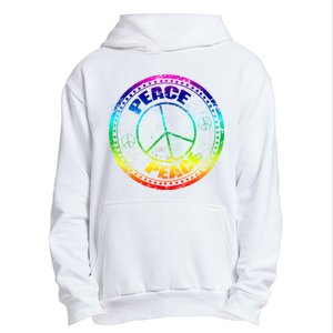 Peace Retro Tie Dyed Logo Urban Pullover Hoodie