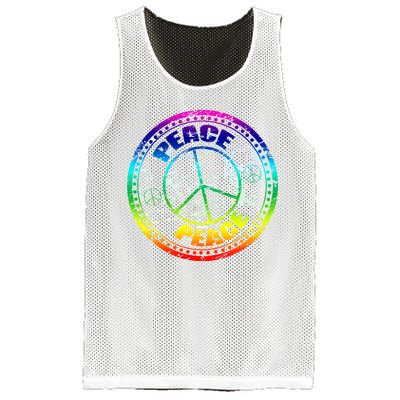 Peace Retro Tie Dyed Logo Mesh Reversible Basketball Jersey Tank