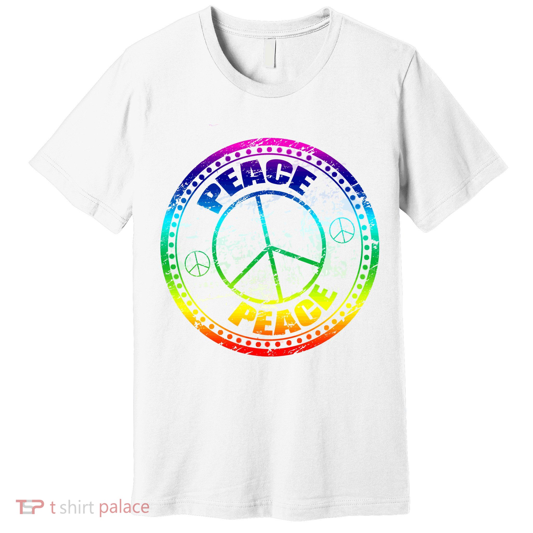 Peace Retro Tie Dyed Logo Premium T-Shirt